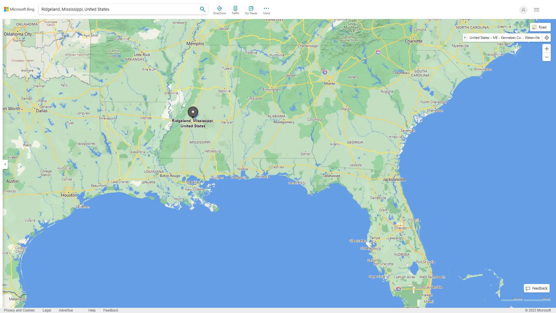 Ridgeland Map Mississippi